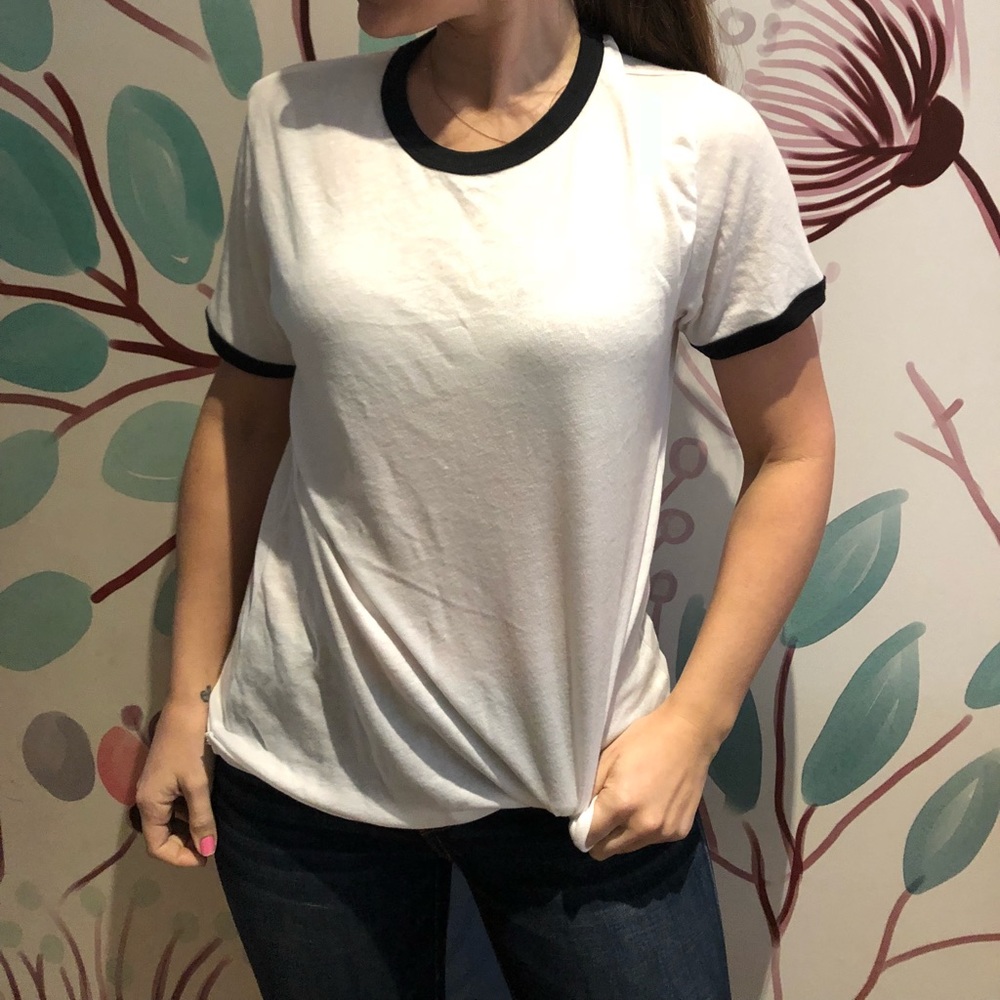 Black ringer tee